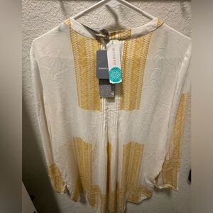 Brand New, with Tags. NWT Daniel Rainn- Amely Split Neck Top. Size: Large